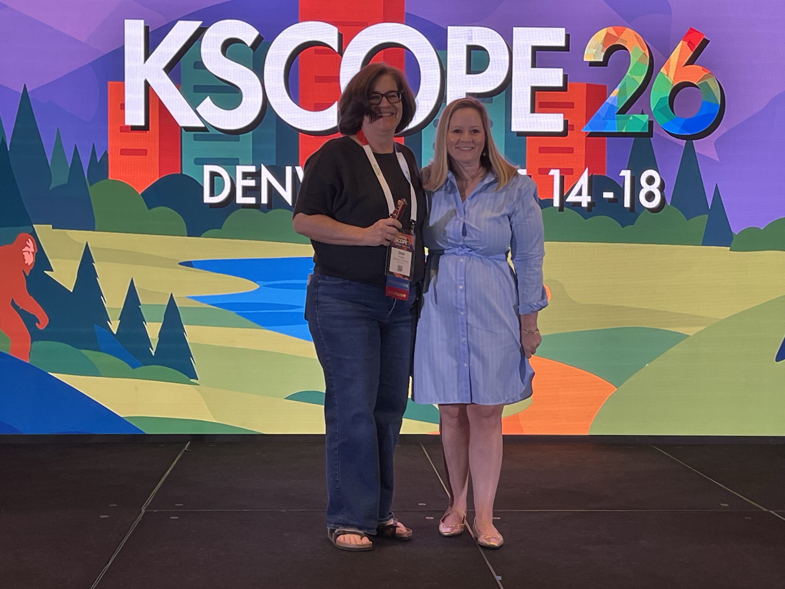 Stasi Verges accepting Kscope26 Top Speaker award